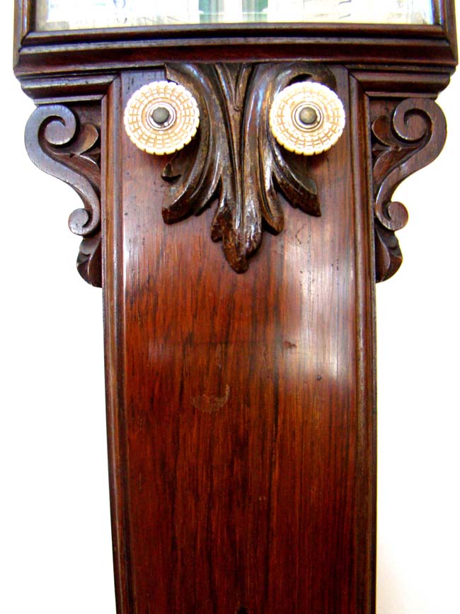 A mid 19th century English rosewood barometer by Henry Weaber of London circa 1835-1855 — image 4
